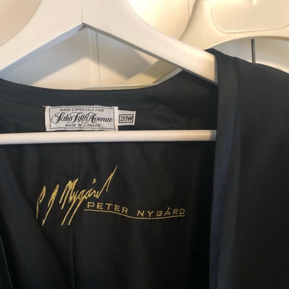 Black Silk Suit, Jacket and Skirt - Picture 5 of 8